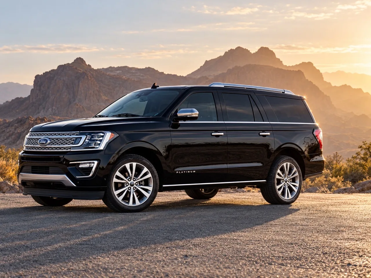 Exterior of the Ford Expedition Platinum used for Santa Cruz Chauffeur rides